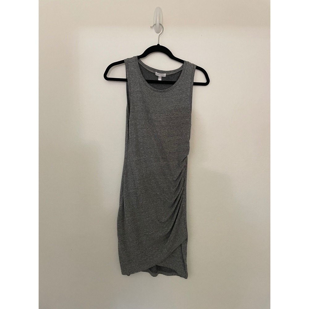 Leith Gray Ruched Bodycon Tank Dress Heathered‎ Tulip Hem TL298630MI Mens S